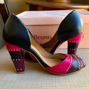 💕HOST PICK💕 Bruno Menegatti Colorblock metal accent Heels